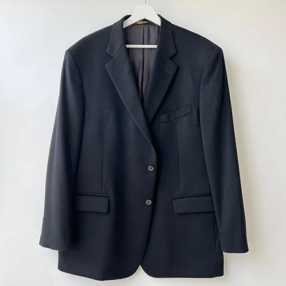 Brooks Brothers Tollegno 1900 Cashmere Madison Fit sportcoat, Black, Size 46R